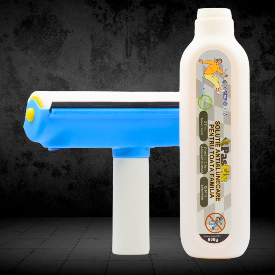 Solutie Antialunecare PasFix 600ml – Protecție sigură pentru gresie, piatră și marmură, cu rolă aplicatoare