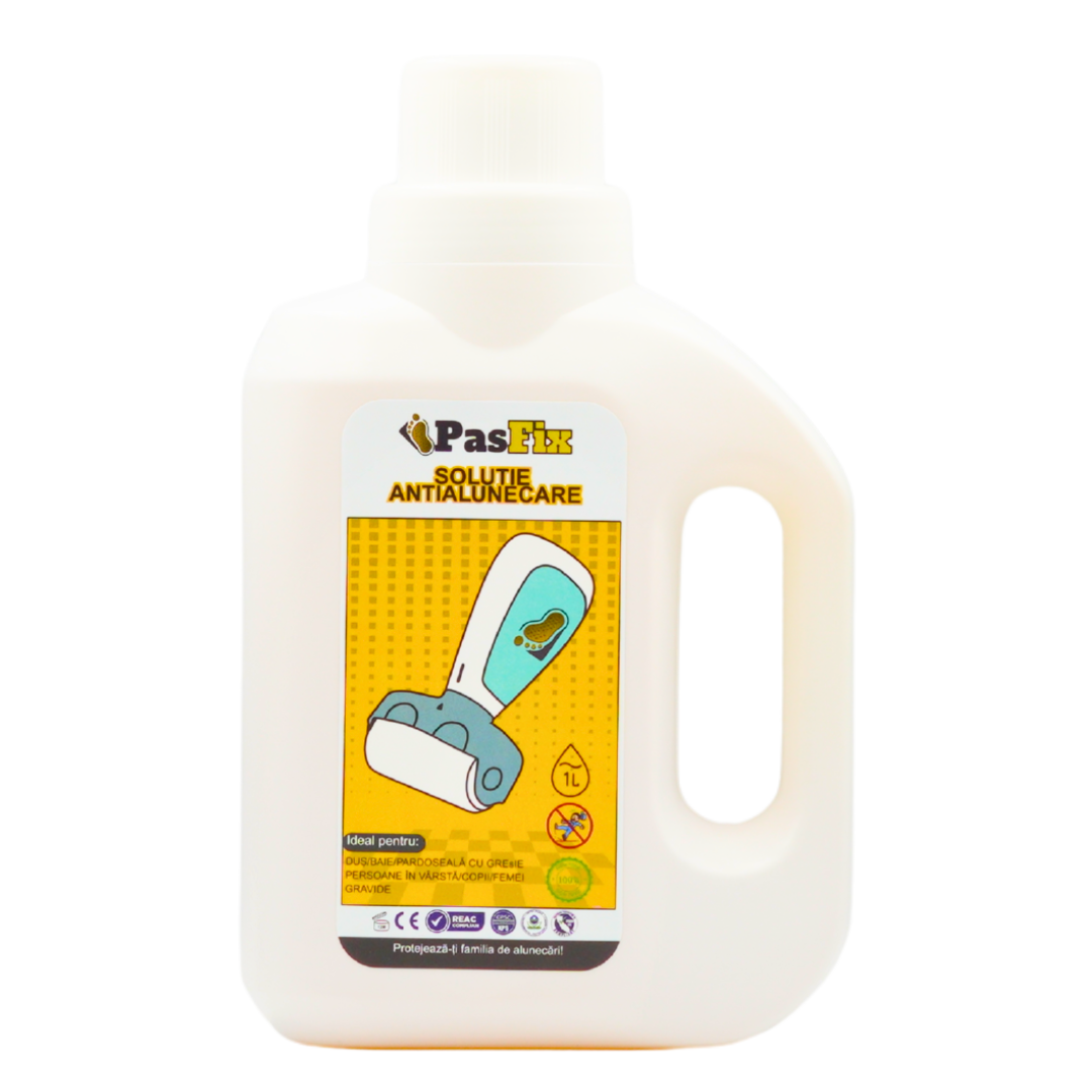 Solutie Antialunecare PasFix 1L – Protecție sigură pentru gresie, piatră și marmură fără rolă aplicatoare