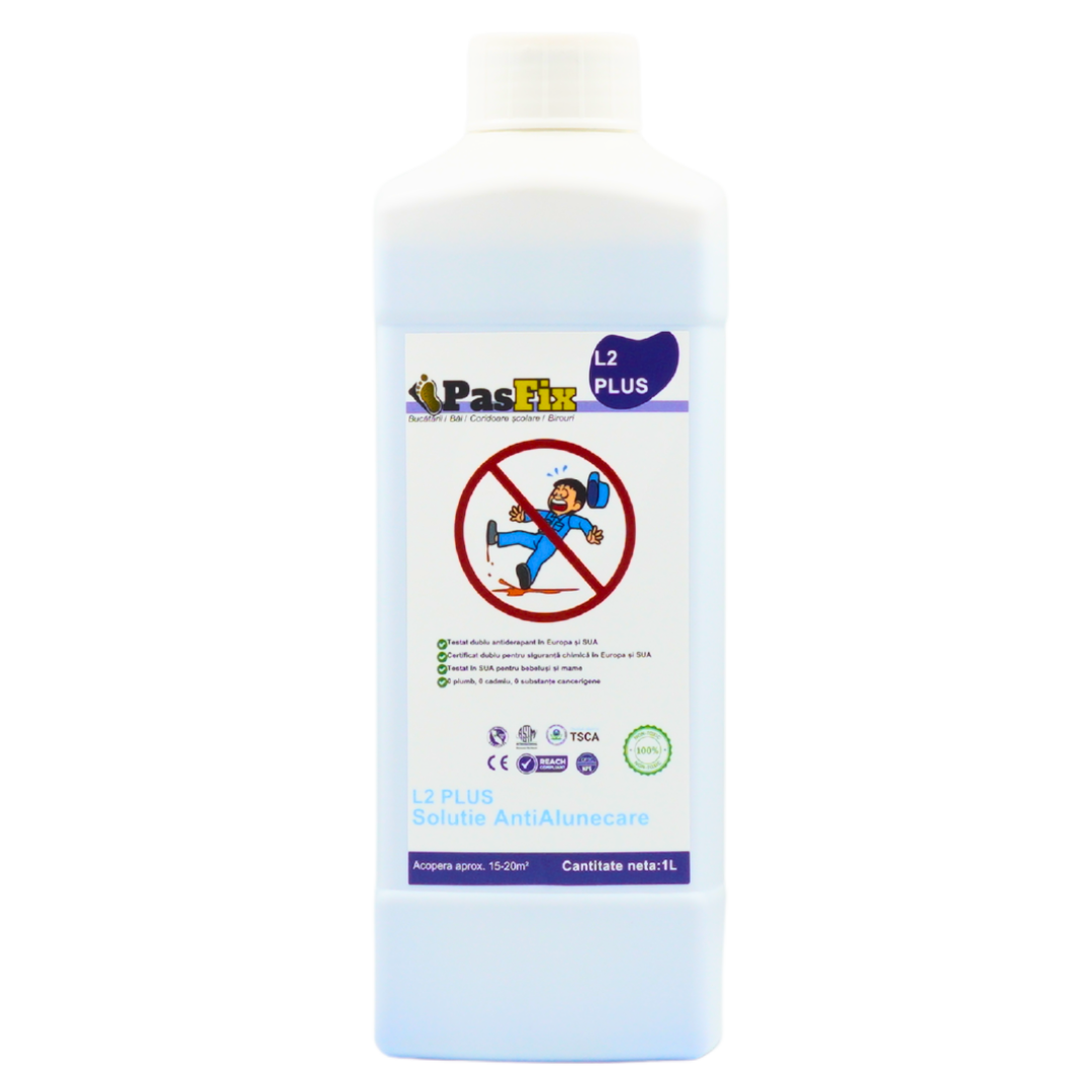 Soluție Antialunecare PasFix L2 PLUS 1L – Siguranță profesională pentru băi, bucătării, birouri și coridoare