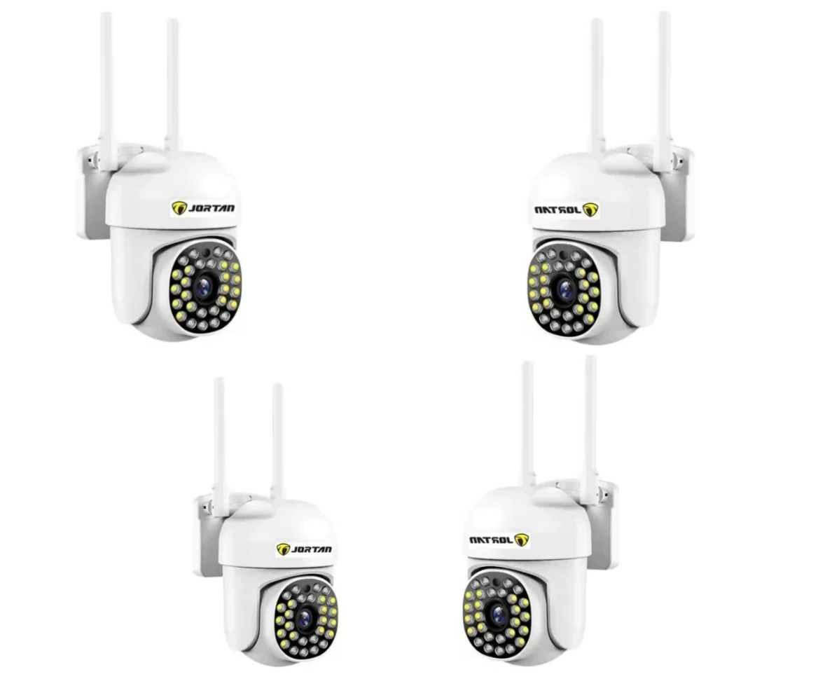 Set 4 x Camera de Supraveghere Jortan 8161QJ ,4 card 32GB incluse , 28LED, WiFi , HD , IP66 + Cadou Surpriza
