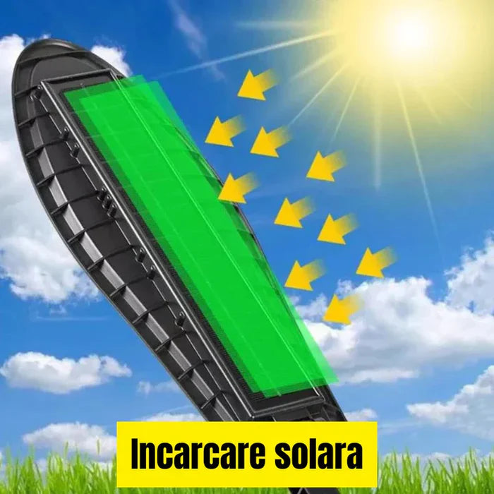 Set 2x Lampa Solara Stradala SKY 300W, Senzor de miscare, Senzor de lumina cu Telecomanda + Cadou Surpriza