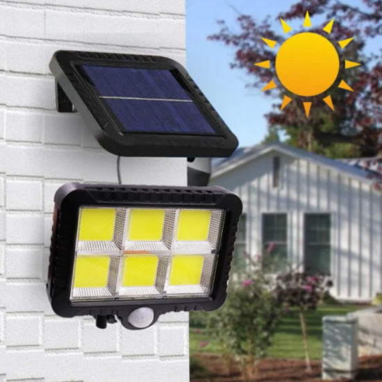 Set 5 x Lampa Solara 50W - 96 LED COB, cu PANOU DETASABIL + Cadou Surpriza